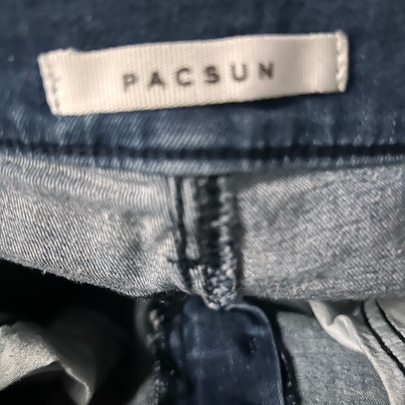 PacSun Denim Distressed Skinny Jeans High Rise w/Frayed Ankle Great Condition - Picture 3 of 6